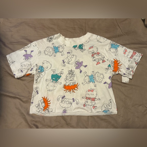 Nickelodeon Retro Vintage Rugrats Graphic Crop Tee - Picture 1 of 4